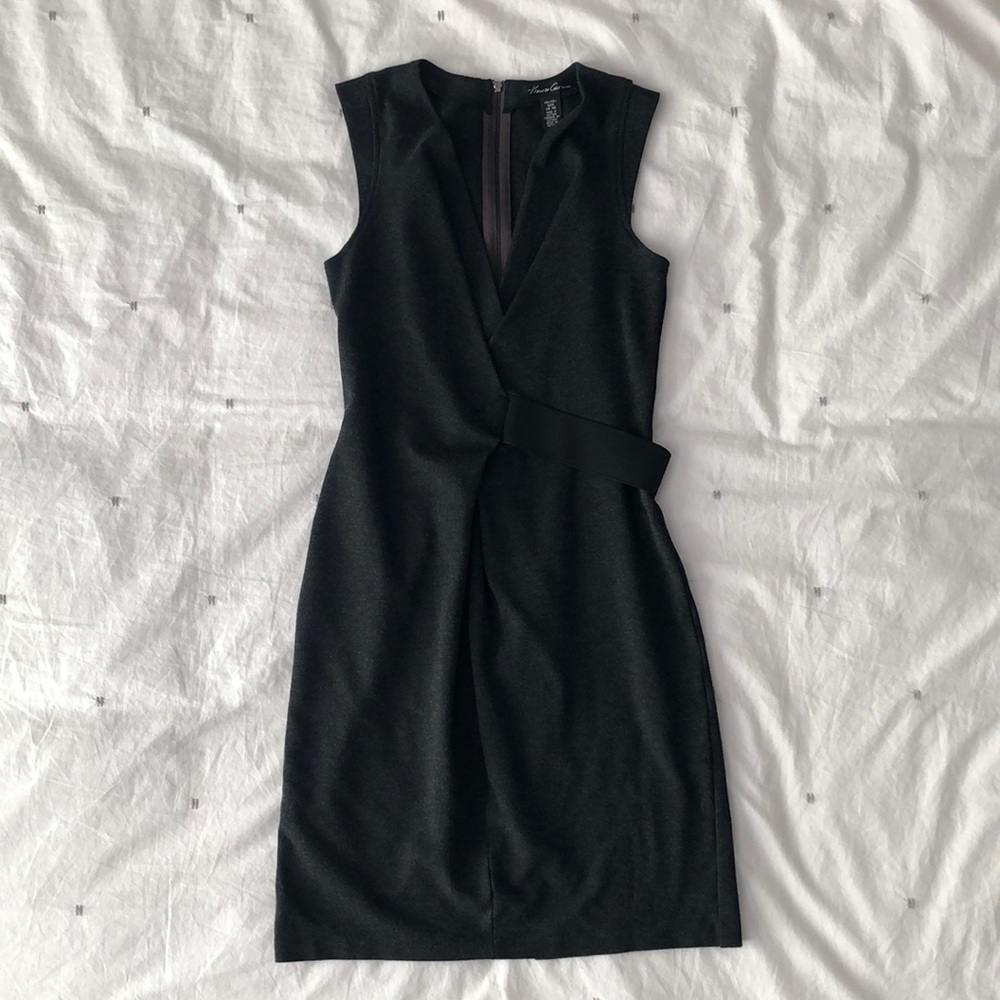 KENNETH COLE NEW YORK faux wrap dress with zipper back size XS
